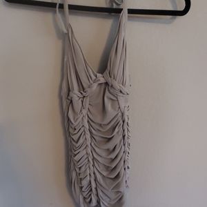 Knotted rouched halter